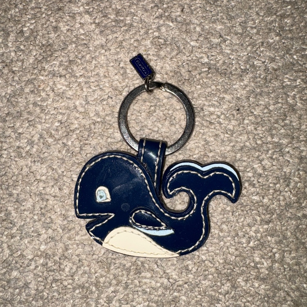 Coach Whale Vintage Leather Keychain